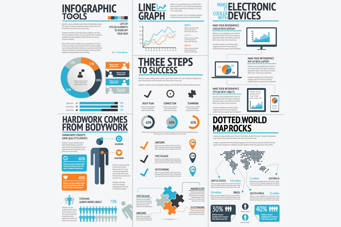 Infographics Tools Set, a Technology Illustration by Infographic ...