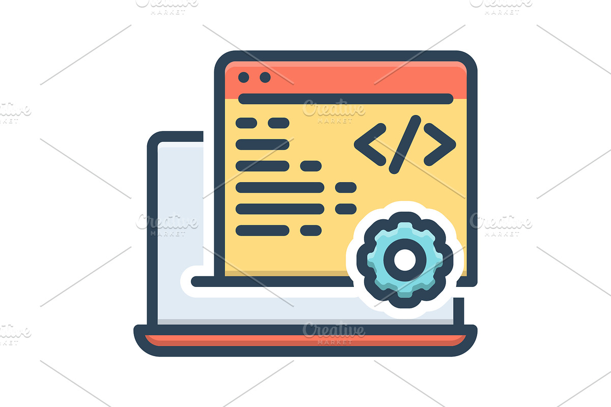 Development software color icon, a Duotone Icon by Creative priyanka