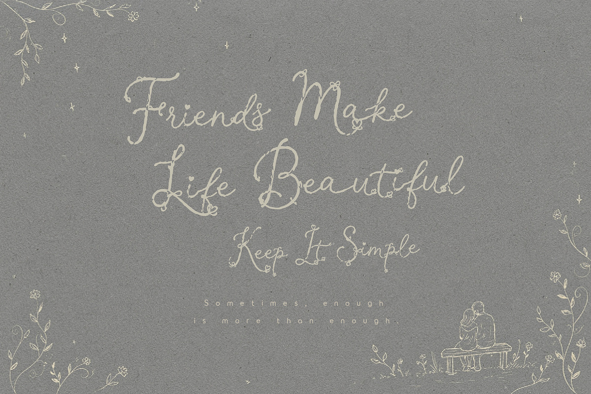 Adorie Halfo - Rustic Simple Script, a Script Font by HypeWorksCo (Photo 9 of 15)