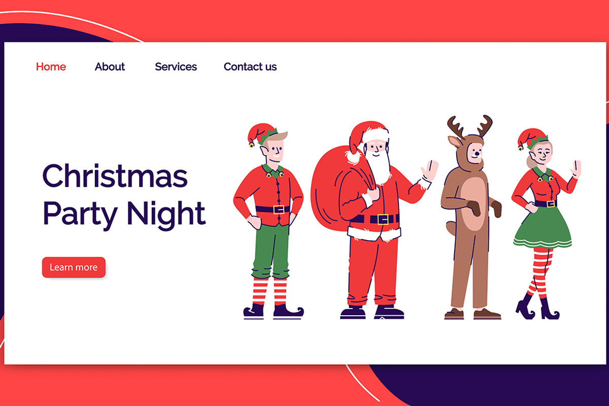 Christmas party night landing page, a Landing Page Template by IMG Visuals
