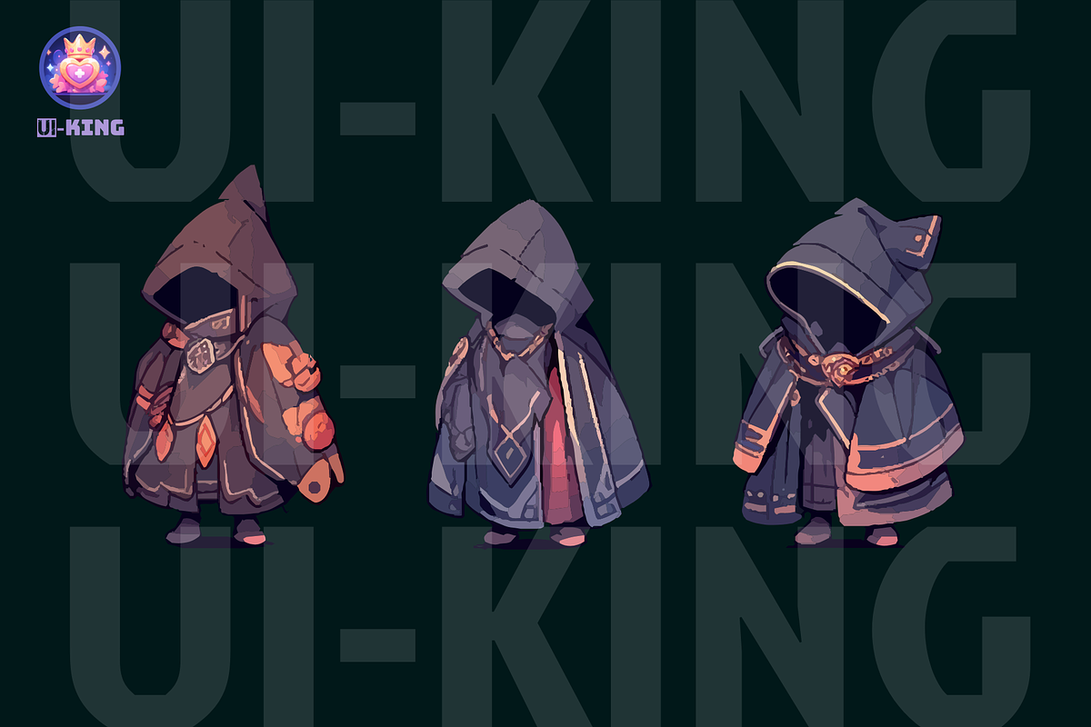 VECTOR MAGE ROBES UI, a Person Illustration by UI-KING (Photo 3 of 4)