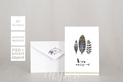 A7 Card/Invitation Nordic Mockup, a Print Template by Inspire Mockups (Thumbnail 2 of 7)