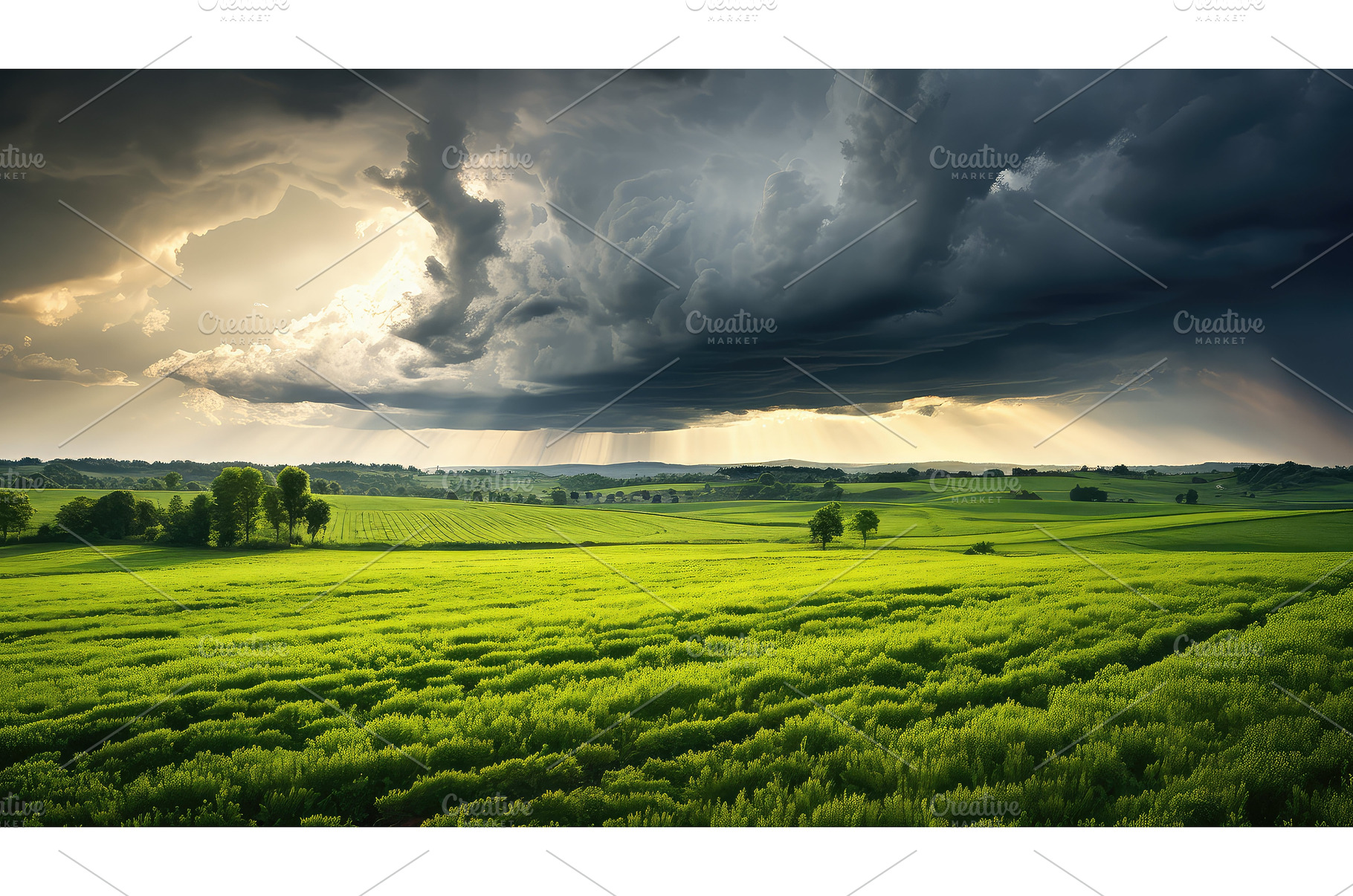 green rain sun ai generated, a Background Photo by pikepicture