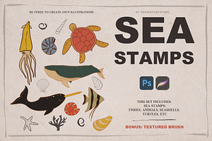 SEA STAMPS for Procreate / Photoshop