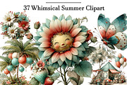 Whimsical Summer Clipart, an Illustration by DreamArtGraphic (Thumbnail 1 of 5)