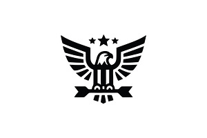 Eagle Emblem with Stars and Arrows, a Branding & Logo Template by Vectorium Studio