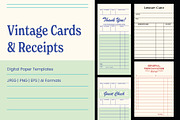 Vintage Cards & Receipts, an Object Graphic by The Fake PNG (Thumbnail 1 of 5)