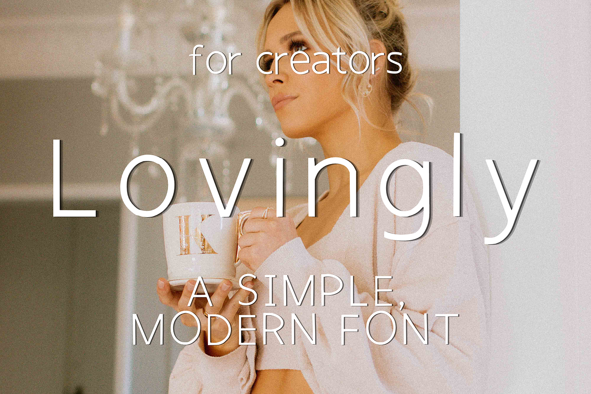 Lovingly - A Simple, Modern Font, a Sans Serif Font by SocialStyleTemplates (Photo 1 of 5)