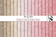 Seamless Pink & Brown Linen, a Texture Graphic by RaccoonGirl Design (Thumbnail 1 of 2)