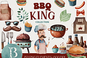 BBQ Grilling Fathers Day Clipart, a Graphic by JBArt Clipart (Thumbnail 1 of 6)