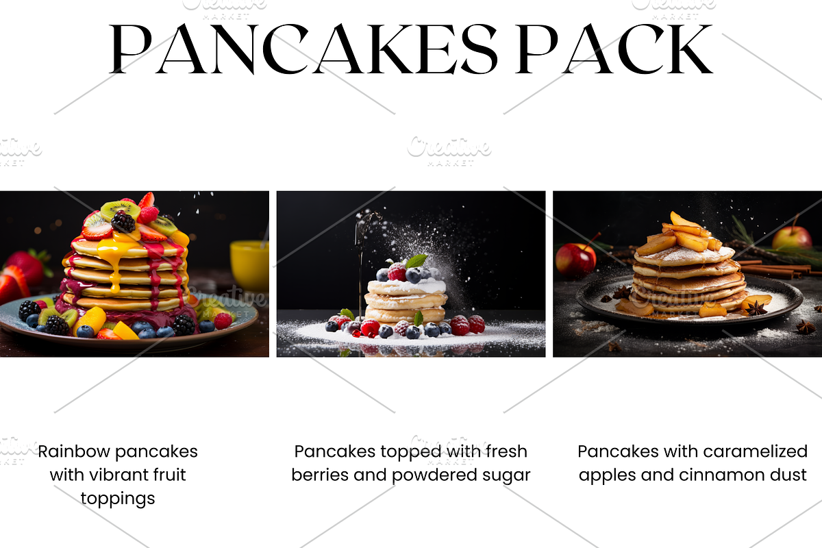 Pancakes Stock Photo, Sweet Food, a Food & Drink Photo by BrushstrokeArtGB (Photo 2 of 5)