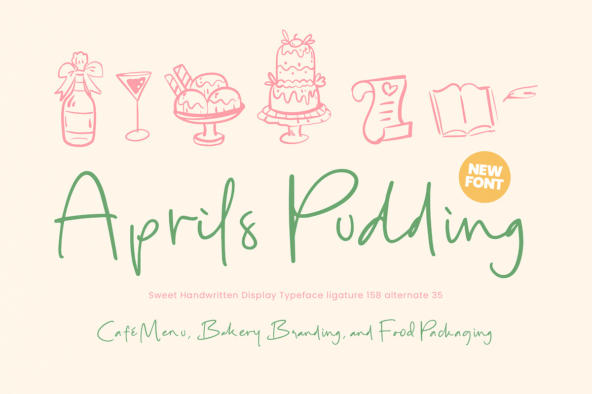 Aprils Pudding Sweet Handwritten, a Script Font by stylishtype.co (Photo 1 of 20)