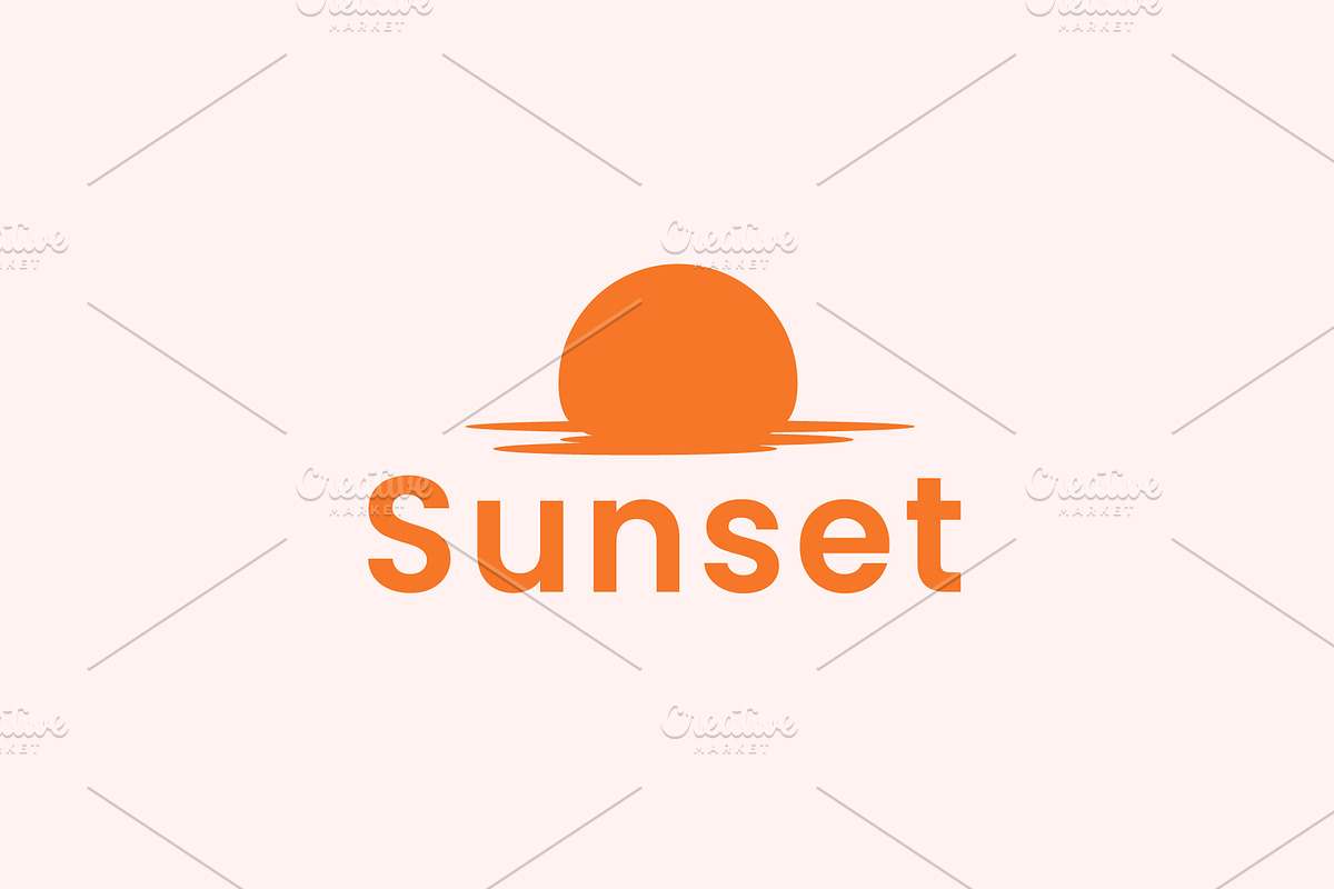 sunset logo vector icon illustration, a Branding & Logo Template by Dyn Studio (Photo 1 of 2)