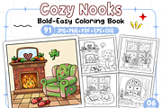 Bold and Easy Cozy Nooks, a Decorative Illustration by Ink Gallery (Thumbnail 1 of 9)