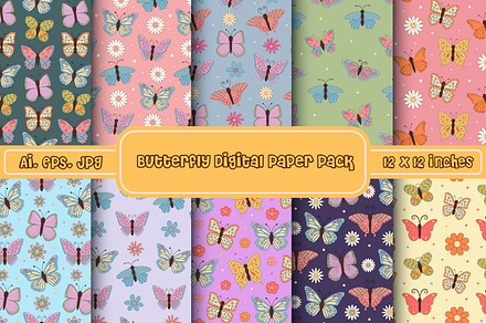 Butterfly Digital Paper Pack