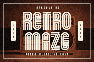 Retromaze Retro Multiline Font, a Font by PutraCetol Studio