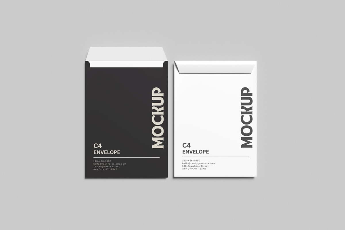C4 Envelope Mockup, an Advertising Mockup by AndikaGraphic (Photo 4 of 5)