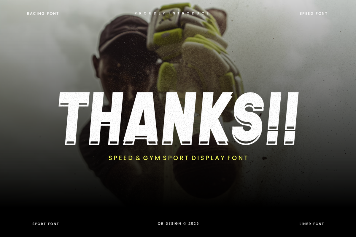 Sportgen - Gym Sport Display Font, a Sans Serif Font by QR Design Studio (Photo 6 of 6)