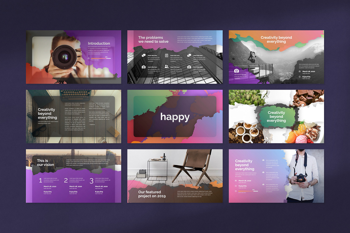 Happy PowerPoint Template, a Presentation Template by Creathrive Design (Photo 4 of 7)