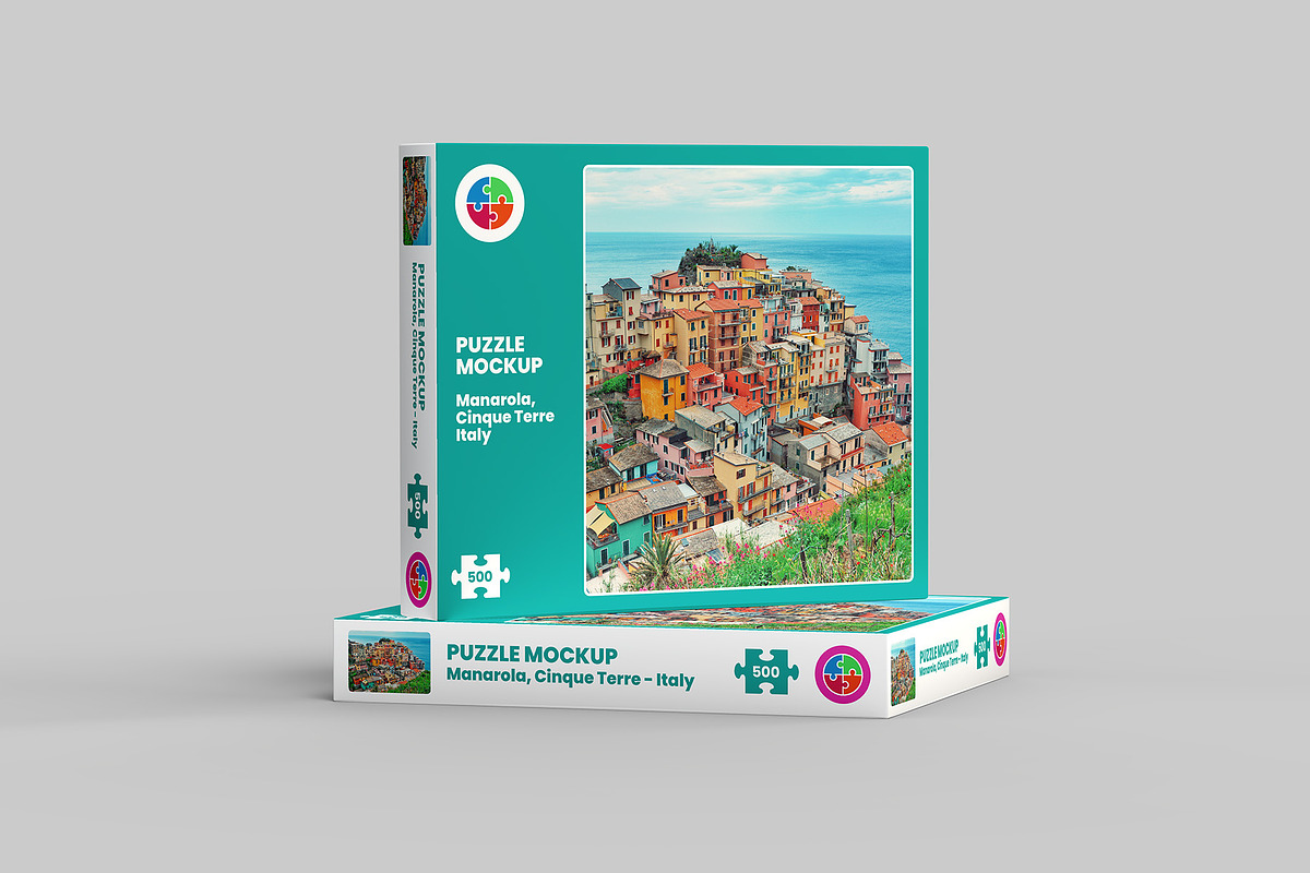 Puzzle Mockup - 12 views, a Packaging Mockup by Illusiongraphic (Photo 3 of 25)