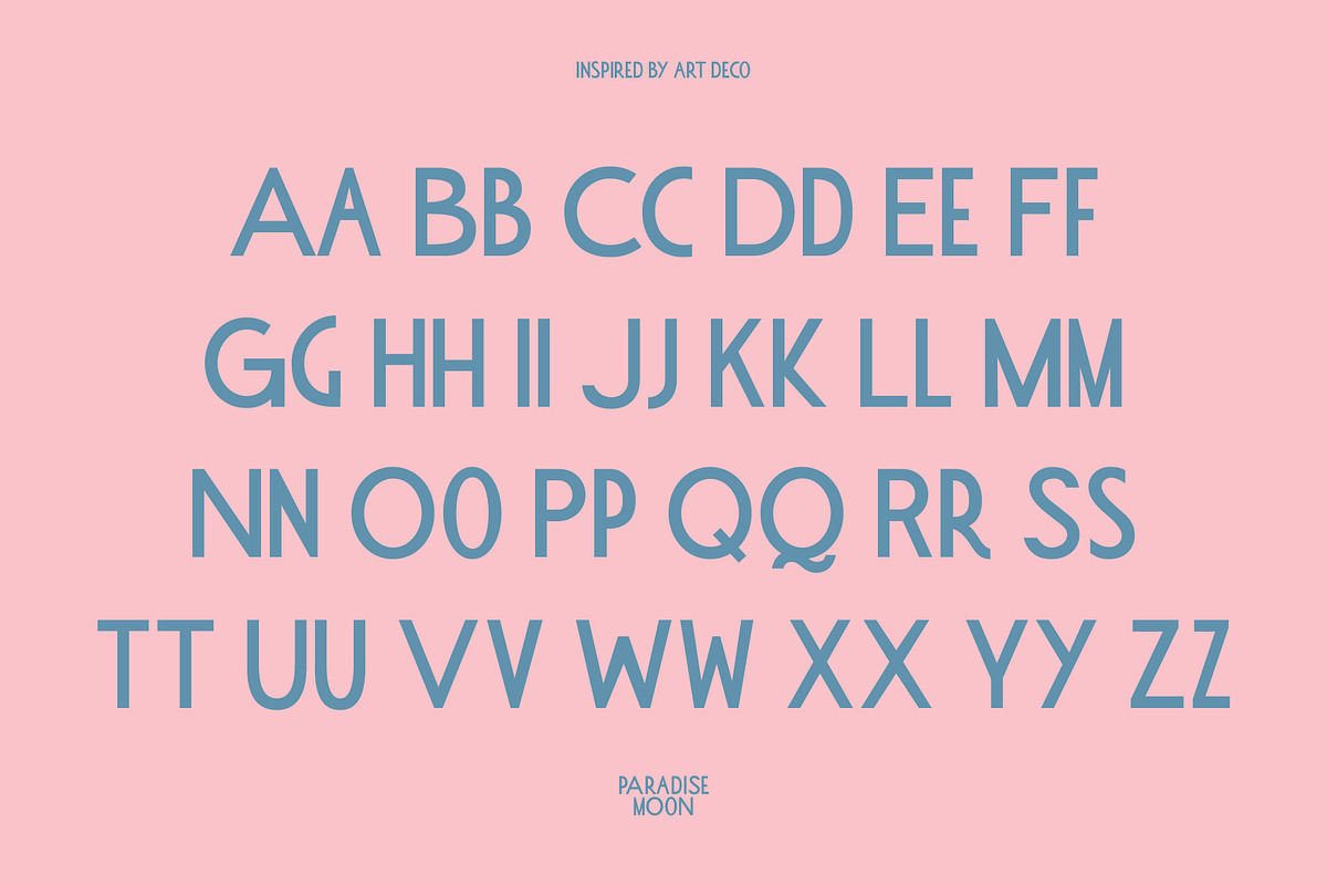 Paradise Moon l Art Deco Font, a Sans Serif Font by BilberryCreates (Photo 11 of 12)