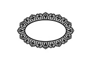 Vintage Lace Oval Frame Bundle, an Illustration by yasushie (Thumbnail 6 of 30)
