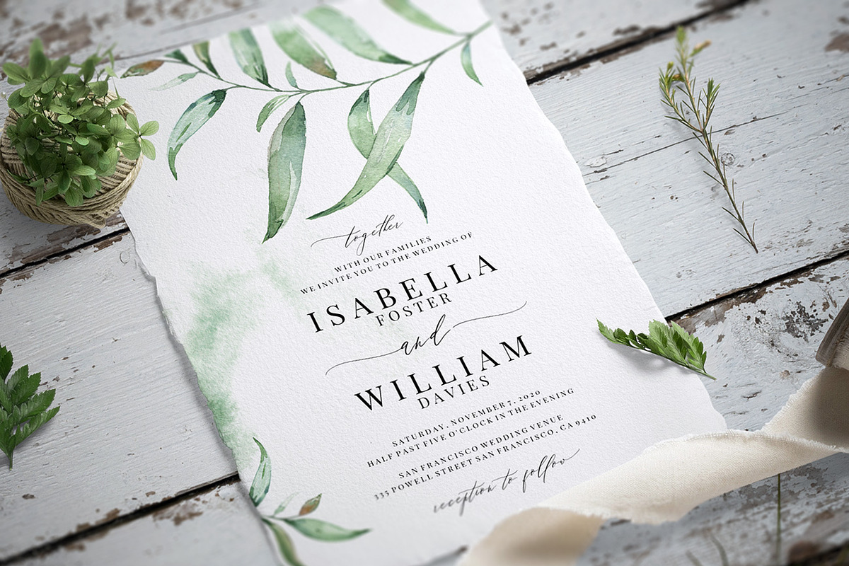 Wedding Invitation Bundle, Aurora, an Invitation Template by Alice Bluefox (Photo 3 of 17)