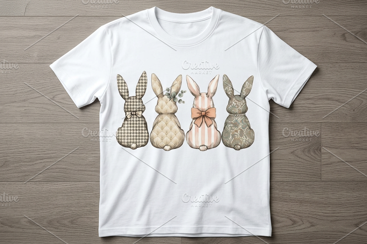 Easter Bunnies Clipart PNG, an Illustration by VetalStock (Photo 3 of 3)