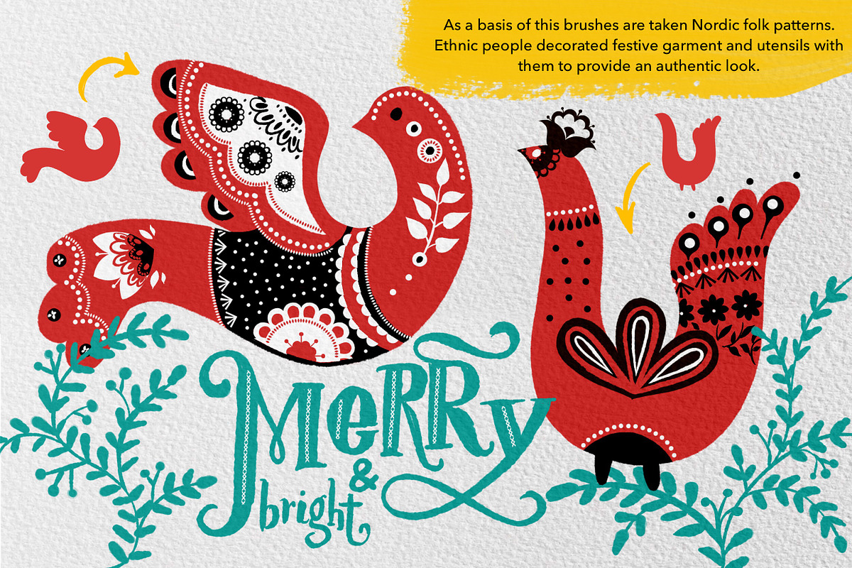 Nordic Holiday  Brushset, a Brush Add-On by Letter Elfa Studio (Photo 4 of 9)