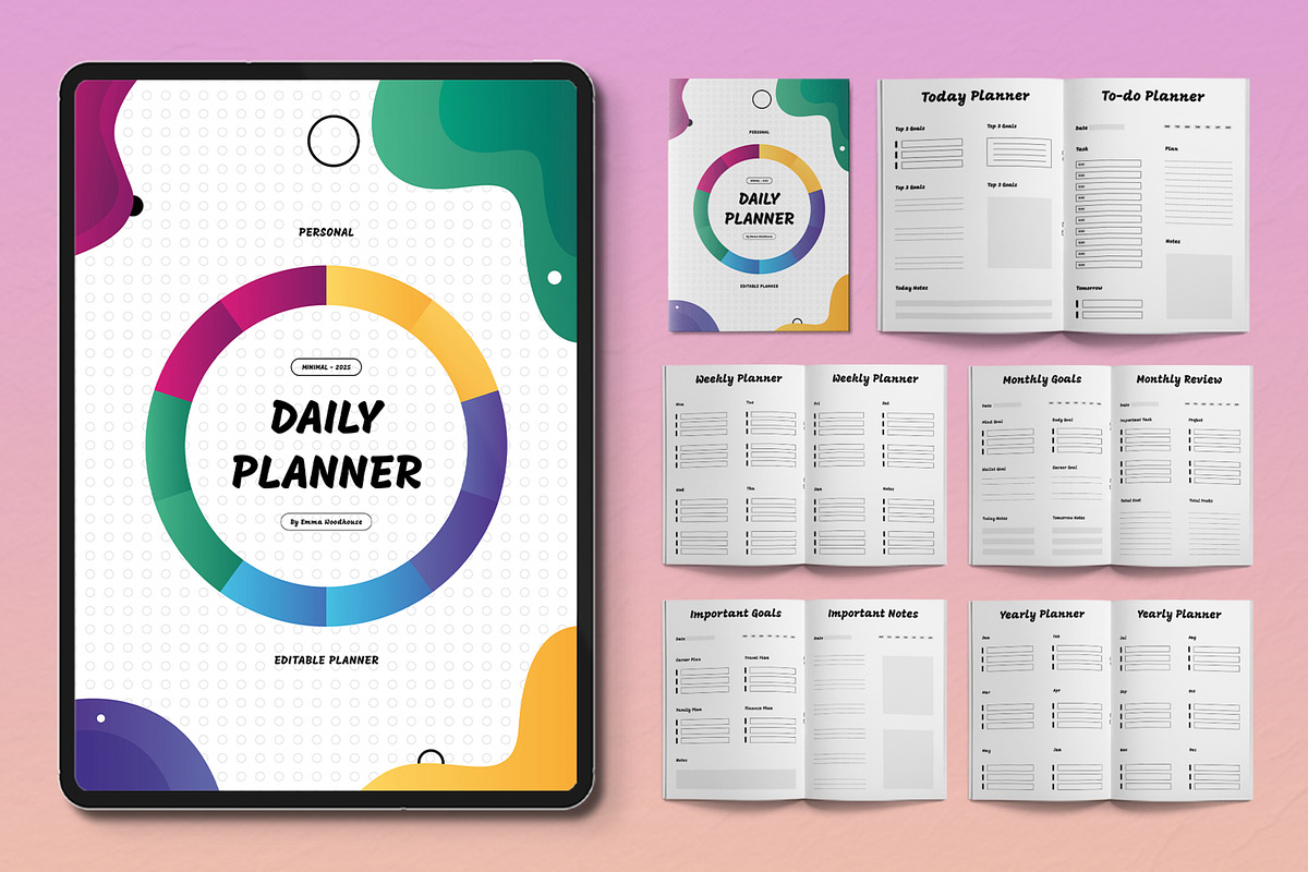 Planner 2025 Layout, a Stationery Template by ContestDesign (Photo 1 of 3)