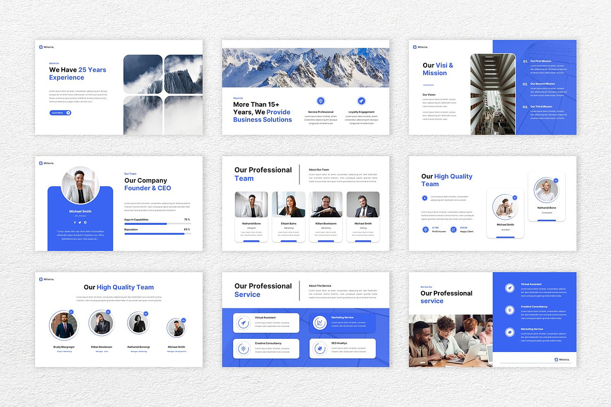 Milenial Business Keynote Templates, a Presentation Template by BumbleGraph Studio (Photo 4 of 6)