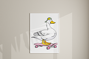 21 Silly Goose Clipart PNG, an Animal Illustration by Pati Charm Studio (Thumbnail 7 of 8)