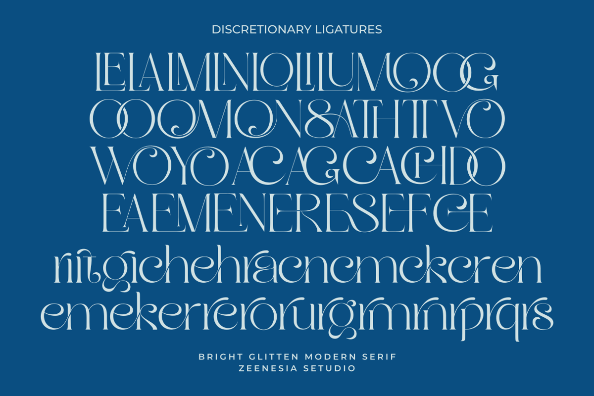 Bright Glitten, a Serif Font by zeenesia (Photo 20 of 20)