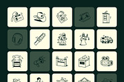 Court Drawing Art Set, an Outline Icon by Vectors Market (Thumbnail 8 of 8)