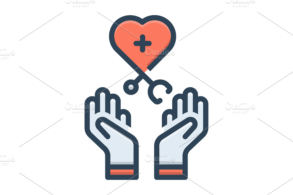 Health stethoscope color icon, a Duotone Icon by Creative priyanka