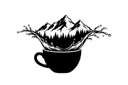 Mountain Coffee Cup Bundle, an Object Illustration by yasushie (Thumbnail 17 of 31)