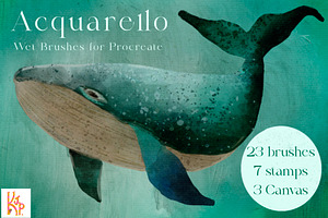 Acquarello Wet Procreate Brushes