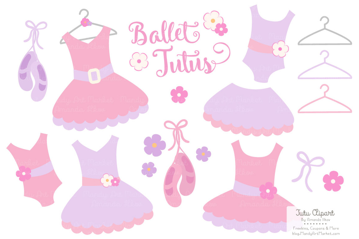 Fresh Girl Ballet Tutus Clipart, an Illustration by Amanda Ilkov (Photo 1 of 2)