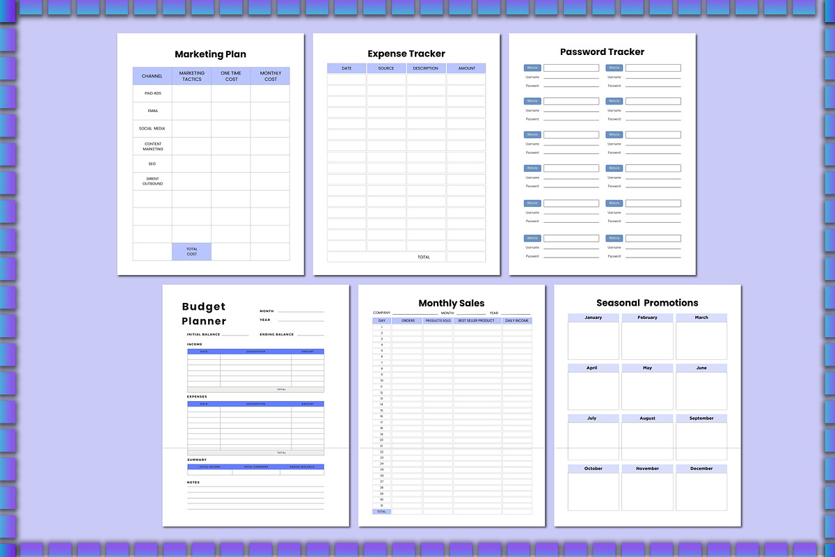 Craft & Handmade Business Planner, a Stationery Template by Shumaya (Photo 3 of 5)