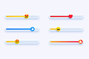 Feedback Rating Slider With Emoticon, an Emoji Icon by Black White Mouse Design (Thumbnail 1 of 3)
