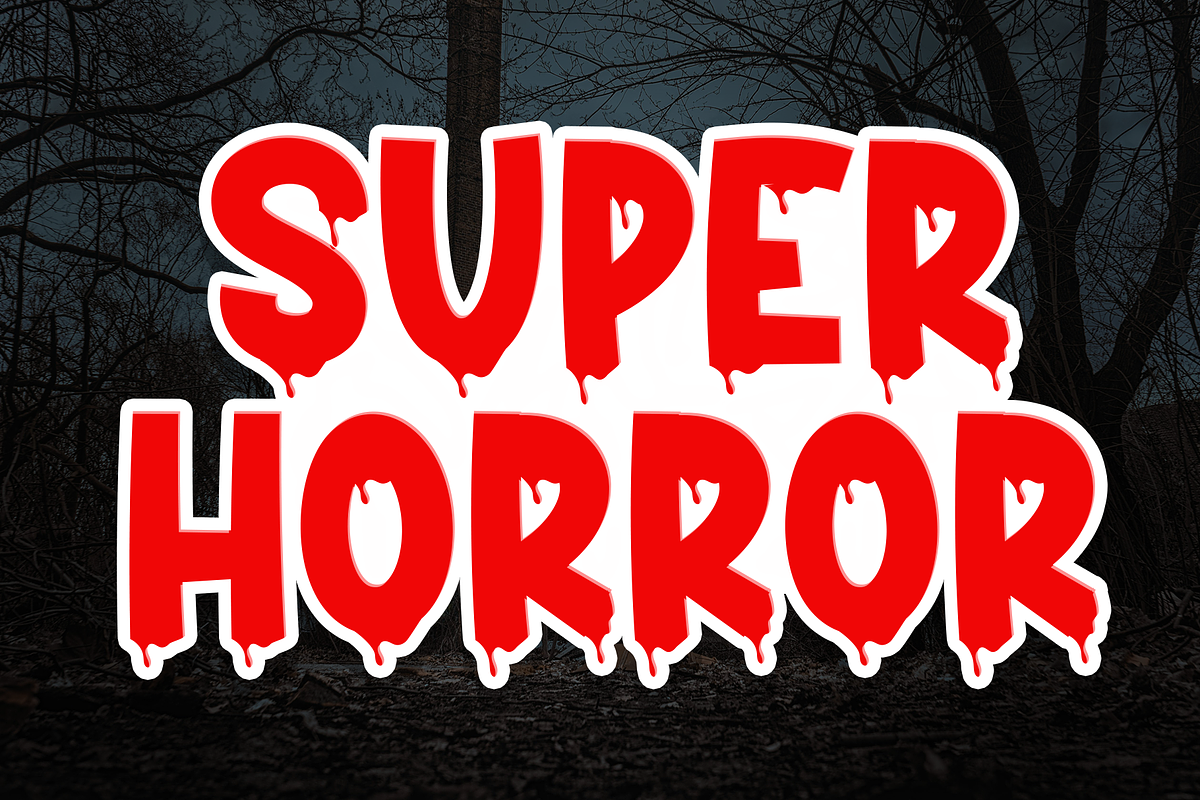 Super Horor | Script Font, a Script Font by Scratchones (Photo 1 of 8)