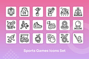 Sports Games Icons Set - Line, an Outline Icon by Kmg Design (Thumbnail 3 of 3)