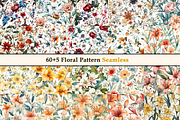 Watercolor Floral Pattern V2, a Texture Graphic by Negarin Digital Art (Thumbnail 5 of 8)