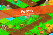 Forest - Isometric Block Tileset, a Graphic by LudicArts (Thumbnail 1 of 4)
