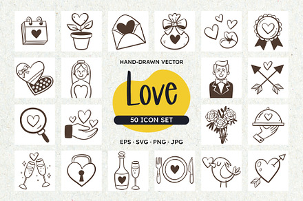 Wedding Doodle Icon Collection, an Outline Icon by insemar