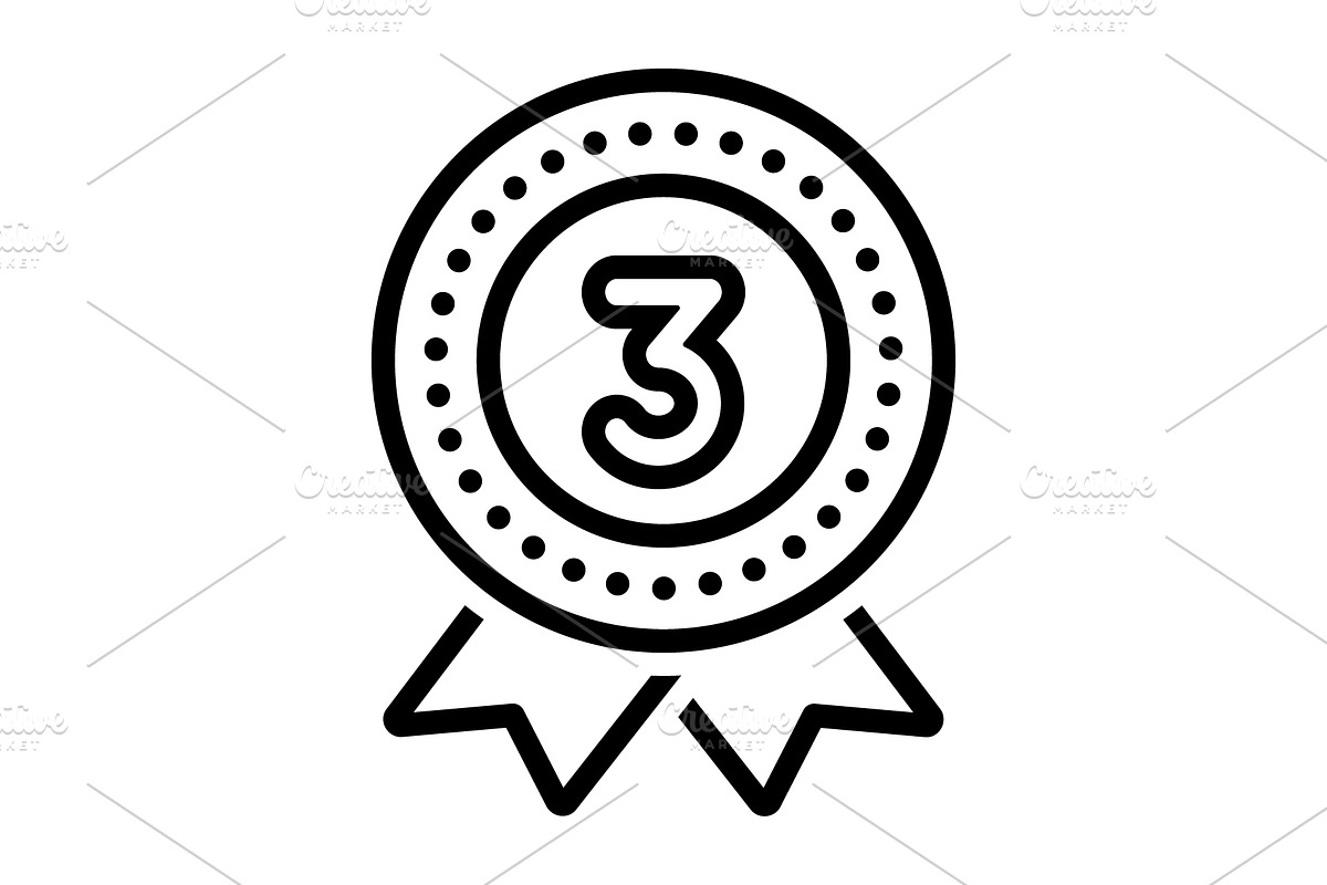 Bronze champion black icon, an Outline Icon by Creative priyanka