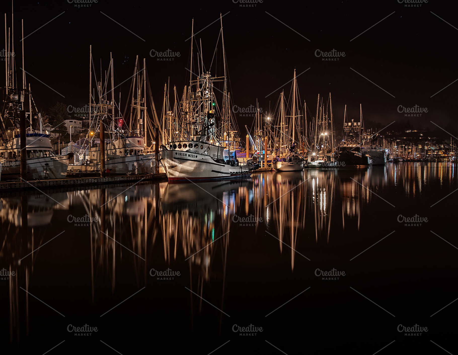 Harbor boats at night, a Transportation Photo by The Native Lens