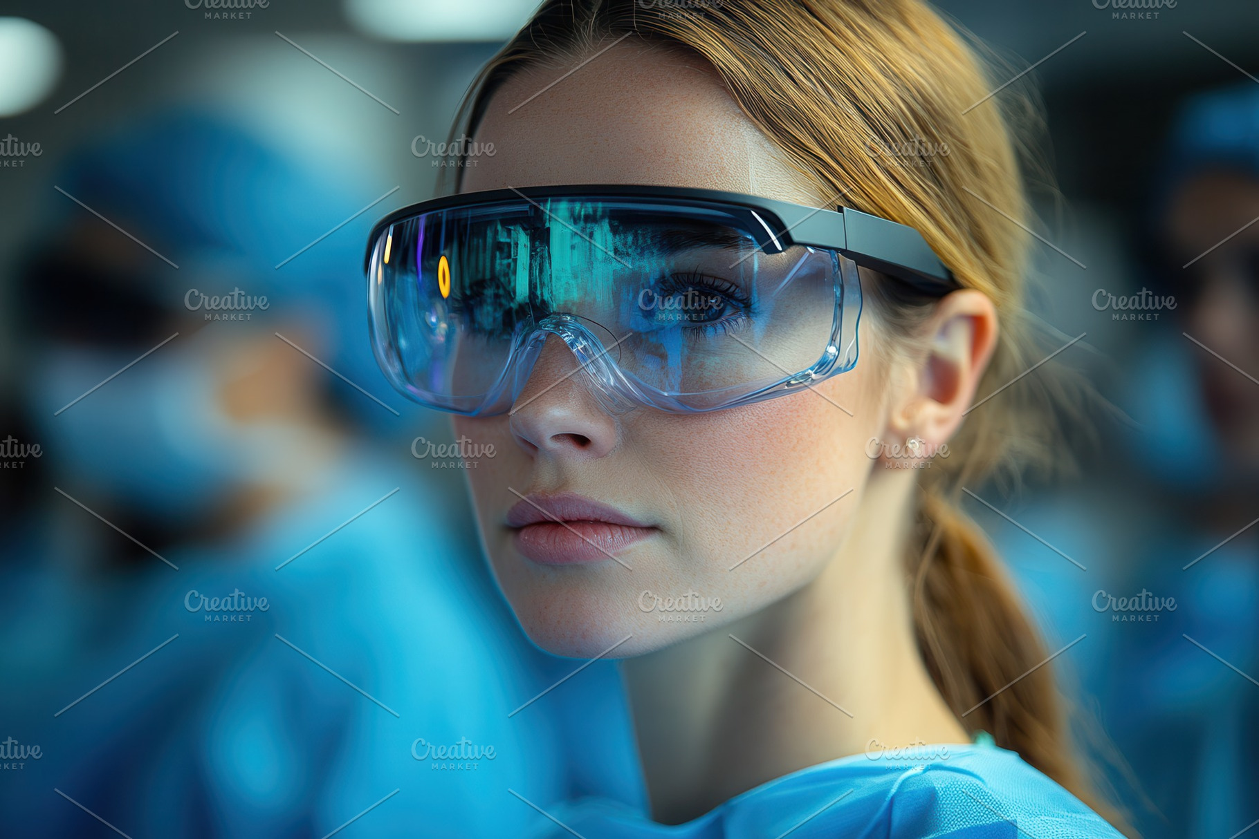 Medical professional in protective e, a Photo by Tanuart