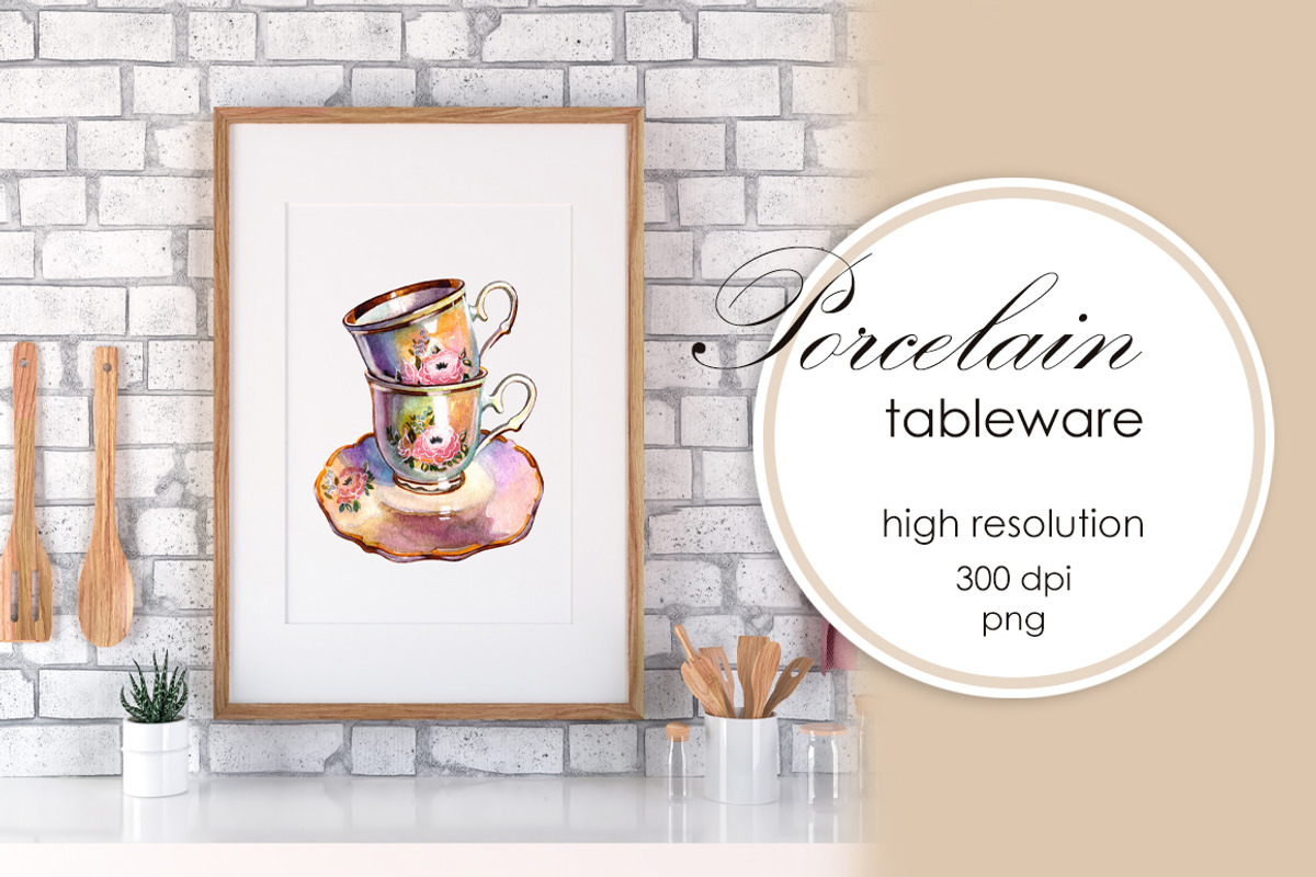 Porcelain tableware, an Illustration by Olha Urdeichuk (Photo 4 of 11)