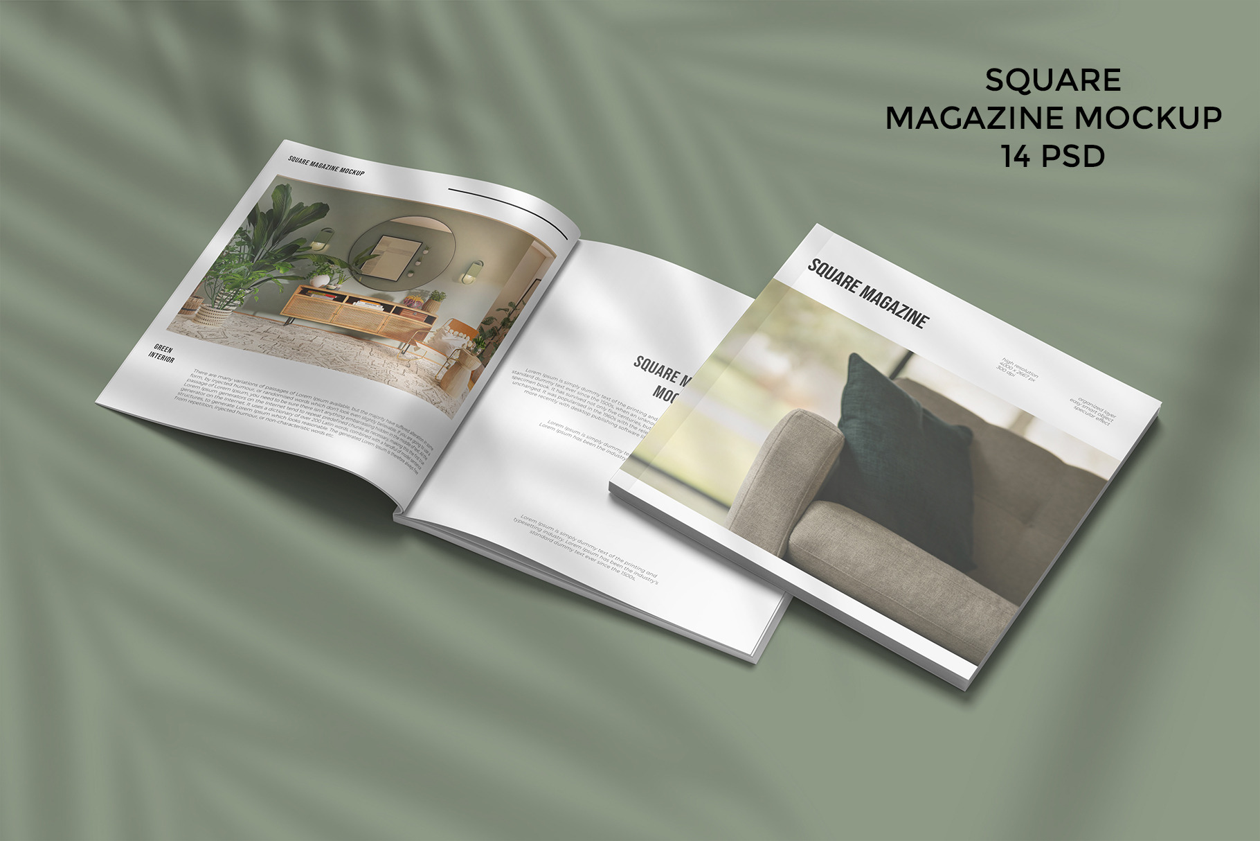 Square Magazine Mockup